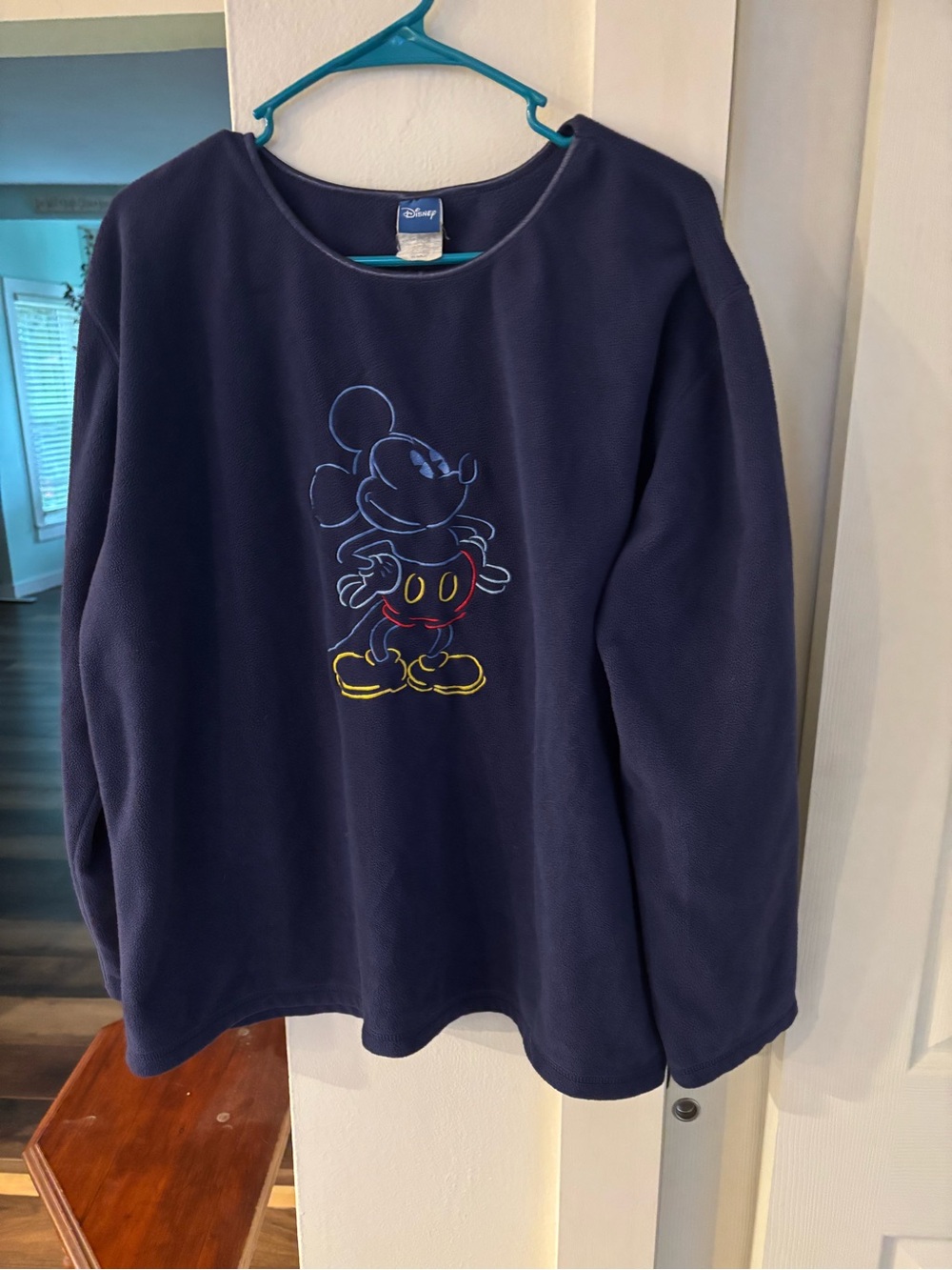 Disney Navy Mickey Mouse Fleece Top for Women